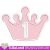 Birthday Crown with number One Machine embroidery design