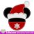 Christmas Mouse with Santa hat Machine embroidery design