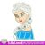 Frozen snow queen Machine embroidery design