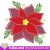 Merry Christmas Red Poinsettia Machine embroidery design
