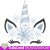 Snowflake Unicorn Machine embroidery design