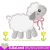 Baby Easter Sheep for girl Machine embroidery design