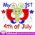 4th of July USA applique Machine embroidery design