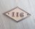 Vintage address door number sign 116 – Soviet apartment rhomb number plaque USSR