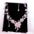 Cherry blossom necklace Pink sakura Blush flower bridal jewelry