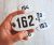 Address number sign 162 – enamel metal vintage door number plaque