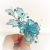Blue flower. Transparent hair pin. Amazing accessory
