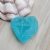 Big bright blue sea glass heart