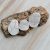White patterned genuine sea glass set WT23