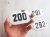 Address number plaque 200 – enamel metal door number sign vintage
