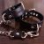 High-strength Personalized BDSM Wrist Cuffs with swiver snap clips connector-Luxury Genuine Leather, with Custom Design Options