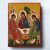 Icon Holy Trinity Hand Painted Orthodox Icon Egg Temper
