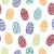 Seamless pattern Easter eggs in boho style