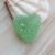 Big green sea glass heart G10