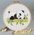 Panda cross stitch pattern pdf small animals embroidery