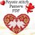 Peyote stitch pattern Valentine heart Pair of pigeons Beaded pendant PDF file
