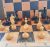 Old vintage Soviet refined chess pieces set 1950s
