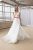 Embroidered tulle wedding dress, white reception gown