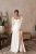 Sexy boho wedding dress. Corset, slit skirt dress