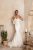 Mermaid wedding dress with train. Off shoulder gown