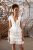 Cocktail mini wedding dress, with ruffled skirt, short white gown