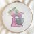 Floral pink kitchen mixer cross stitch pattern PDF