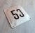 Address house number sign 53 street plate vintage