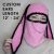 Pink bunny balaclava crochet Kawaii bunny balaclava