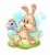 Cute baby rabbit, digital illustration, sublimation design