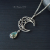 Crescent moon pendant with labradorite drop Fantasy birthday gift