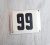 99 street address number plaque 66 – white black house number plate vintage