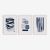 Geometric Poster Set Of 3 Prints Modern Artwork
