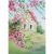Apple blossoming painting, original landscape 21×30 cm