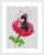 “Anemone” Cross Stitch Pattern, Black cat cross stitch chart.