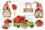 Apple & gnomes clipart, gnome truck, digital download design