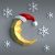 3d Papercraft–Christmas Moon and Snowflakes–PDF DXF Templates