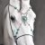 Horse face jewelry X- Browband turquoise faux Tack pony costume