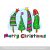 Christmas trees sublimation design / postcard design