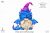 blue Dragon gnome, clip art png, сute characters, hand drawn