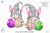 Easter Bunny gnome, Easter egg, digital clipart png, сute characters