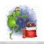 Christmas green men Grinch digital art illustration