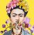 Frida Kahlo with lollipop and orchids, DIGITAL ITEM