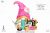 Gnome and sewing machine digital clipart png, сute characters