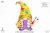 Gnome artist yellow, digital clipart png, сute characters