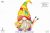 Gnome artist yellow, digital clipart png, сute characters,Hand Drawn