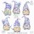 Gnomes & lavender clipart png, сute characters hand drawn graphics