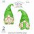 Gnomes. greencolors. Clip art png format, cute characters