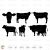 Cow Svg Farm Animals Silhouette Dxf Template Clipart