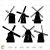 Windmill Svg Silhouette Template Dxf Clipart Png Cricut