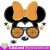 Halloween Minnie Face with Glasses Machine embroidery design